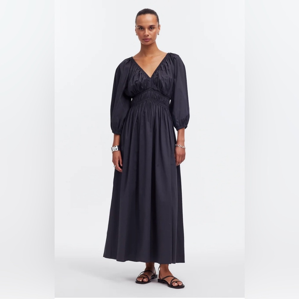 Madewell V-Neck Balloon-Sleeve Maxi Dress NWT